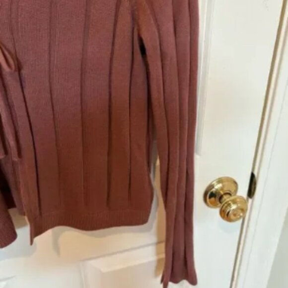 525 Pink Tie Front Cardigan, Medium - Picture 4 of 4